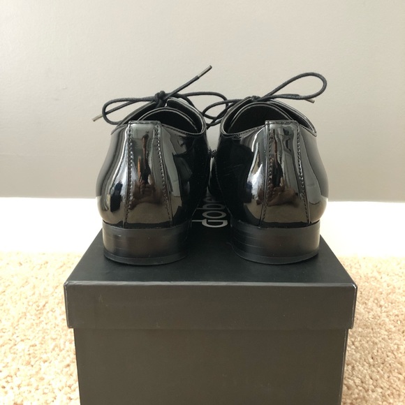 Dobell Black Contemporary Leather Tuxedo Shoes - Picture 4 of 6